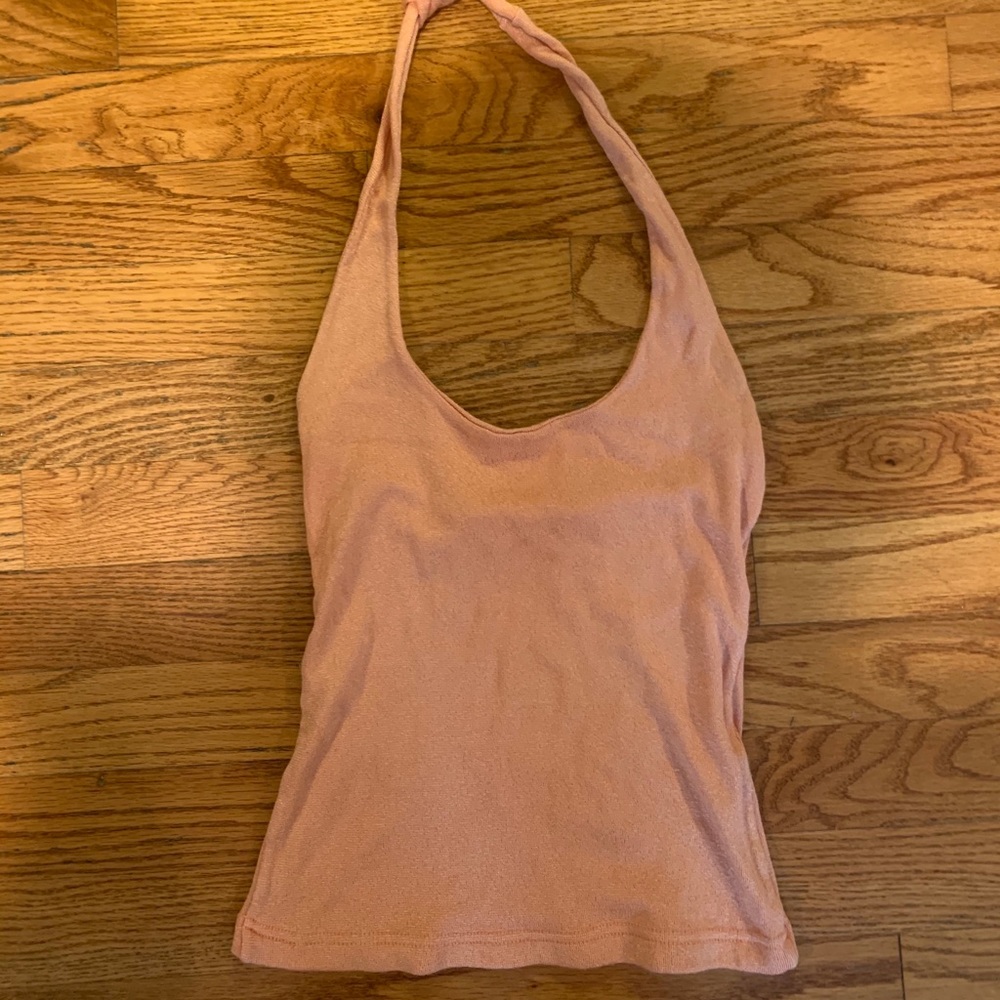Shimmer Halter Top -Orange